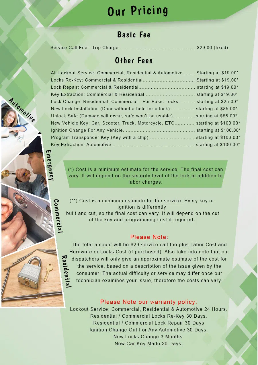 Beaverton Lock & Key Beaverton, OR 503-837-3026 - Pricelist-2